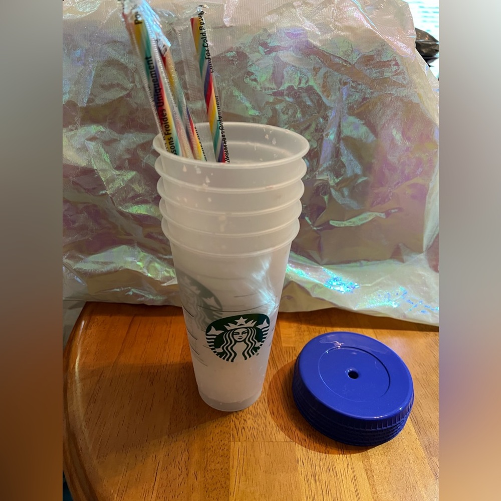 Starbucks Confetti Color Changing Cups - Set of 5 (#1)